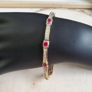 Sterling Silver 925 Ruby Bracelet